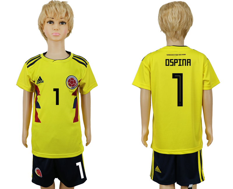 2018 World Cup Children football jersey Columbia CHIRLDREN #1 OS